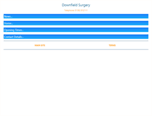 Tablet Screenshot of downfieldsurgery.co.uk